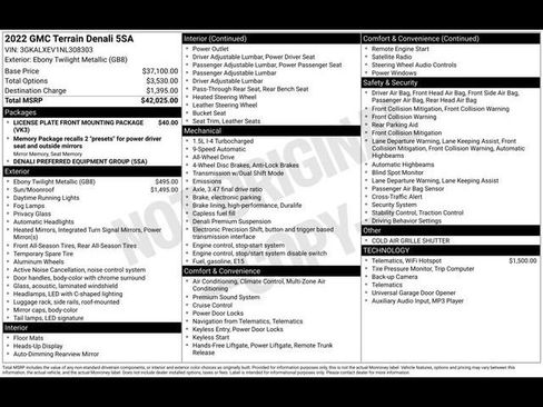 Certified 2022 GMC Terrain Denali image 37