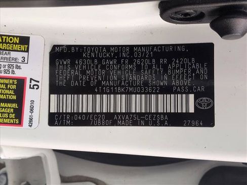 Used 2021 Toyota Camry SE w/ Carpet Mat Package (TMS) image 24