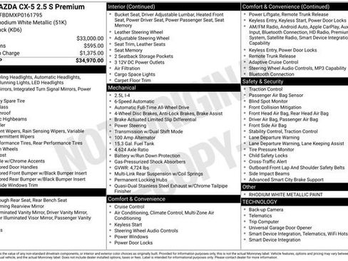 Certified 2023 MAZDA CX-5 AWD 2.5 S w/ Premium Package image 34