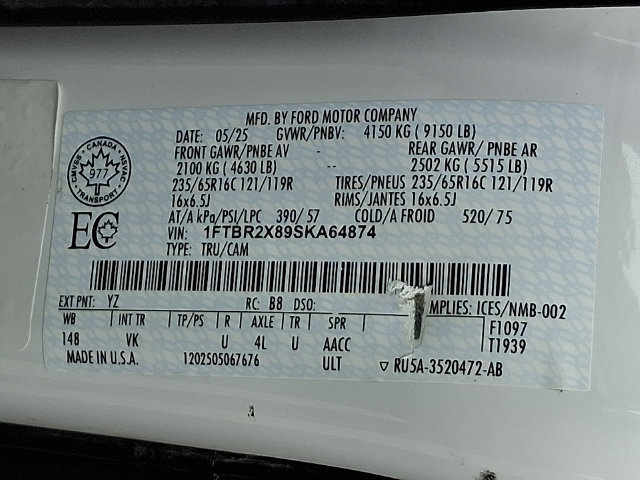 Used 2025 Ford Transit 250 148 High Roof AWD w/ Load Area Protection Package image 28
