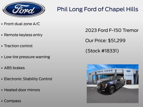 Certified 2023 Ford F150 Tremor w/ Equipment Group 402A High AWD/4WD image 39