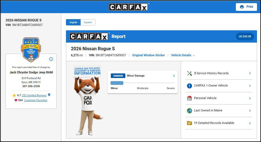 Used 2026 Nissan Rogue S AWD/4WD image 12