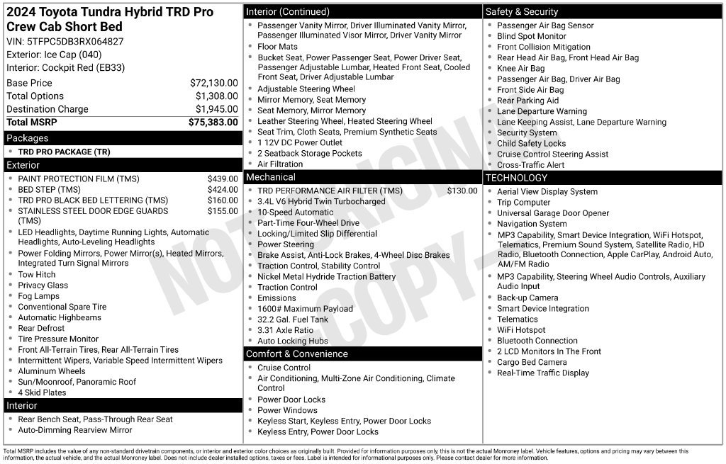 Certified 2024 Toyota Tundra TRD Pro AWD/4WD image 22