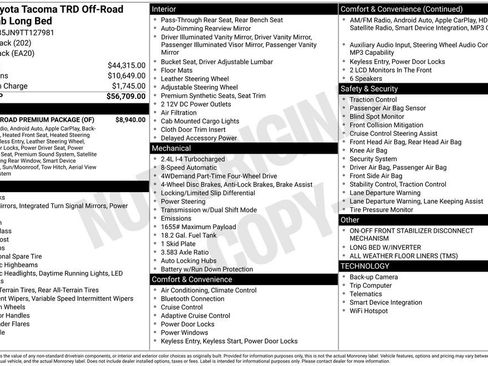 New 2026 Toyota Tacoma TRD Off-Road w/ TRD Off Road Premium Package AWD/4WD image 4