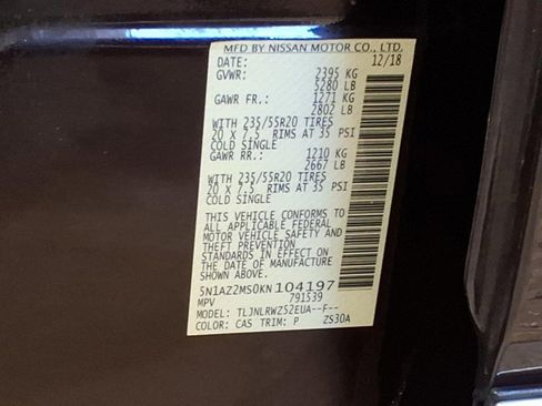 Used 2019 Nissan Murano SL w/ SL Technology Package image 26