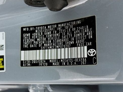 Used 2021 Toyota Corolla XSE w/ Carpet Mat Package (TMS) FWD image 33