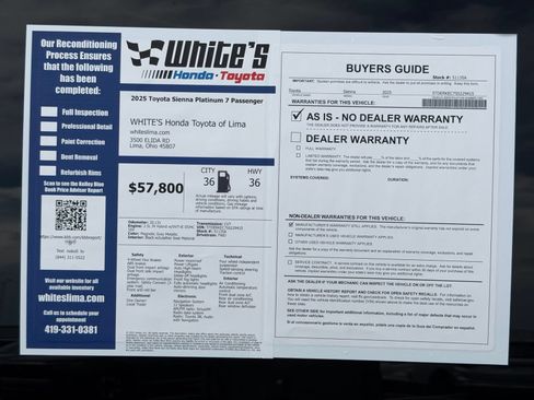 Used 2025 Toyota Sienna Platinum FWD image 36
