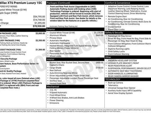 Certified 2023 Cadillac XT6 Premium Luxury w/ Platinum Package image 36