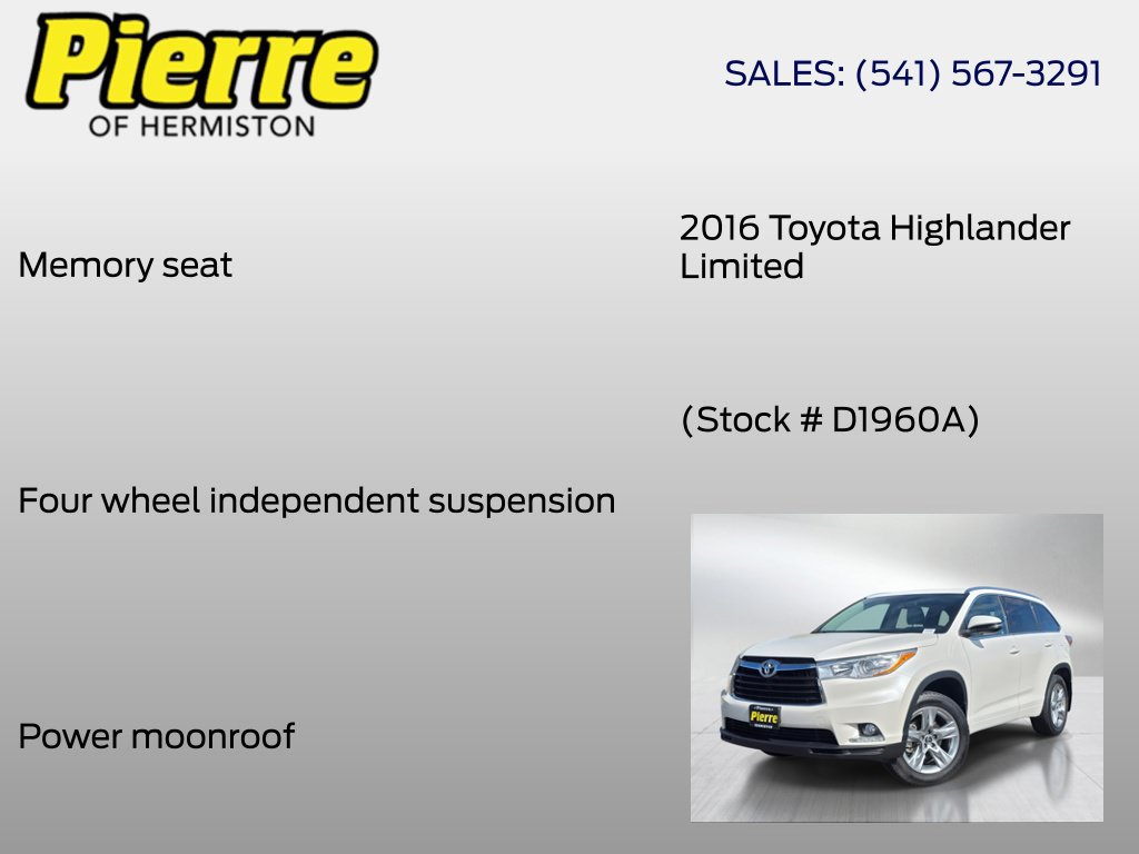 Used 2016 Toyota Highlander Limited AWD/4WD image 12