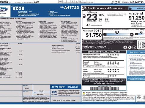 Used 2021 Ford Edge SEL w/ Convenience Package AWD/4WD image 7