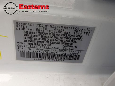 New 2026 Nissan Sentra S w/ Floor Mat Package FWD image 29
