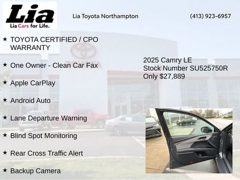 Certified 2025 Toyota Camry LE image 7