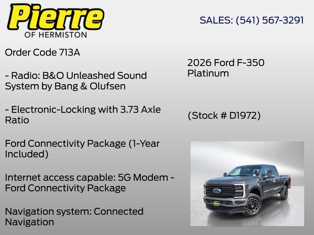 New 2026 Ford F350 Platinum w/ FX4 Off-Road Package AWD/4WD image 12