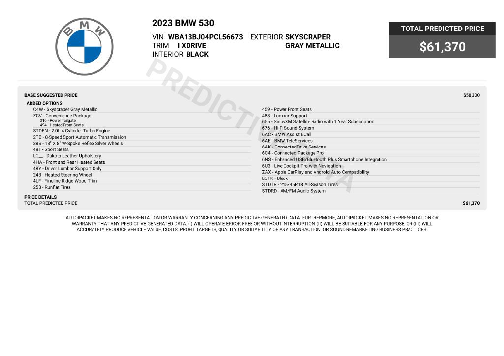 Used 2023 BMW 530i xDrive w/ Convenience Package AWD/4WD image 6
