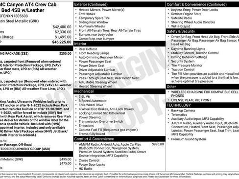 Certified 2022 GMC Canyon AT4 w/ Trailering Package image 2