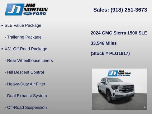 Used 2024 GMC Sierra 1500 SLE w/ X31 Off-Road Package AWD/4WD image 17