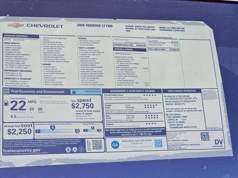 New 2026 Chevrolet Traverse LT w/ Midnight/Sport Edition image 18