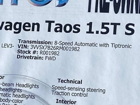 Used 2024 Volkswagen Taos S FWD image 35