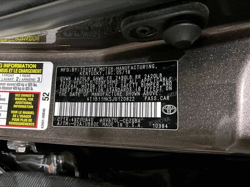 Certified 2018 Toyota Camry XLE w/ Audio Package FWD image 37