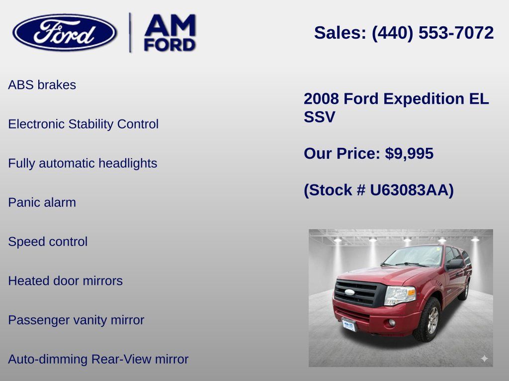 Used 2008 Ford Expedition EL XLT AWD/4WD image 13