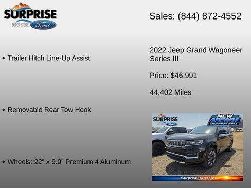 Used 2022 Jeep Grand Wagoneer Series III w/ Rear Seat Video Group 1 AWD/4WD image 18
