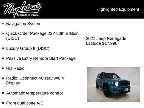 Used 2021 Jeep Renegade Latitude image 15