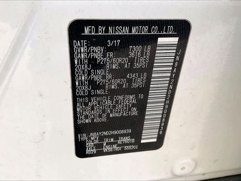 Used 2017 Nissan Armada SL w/ Moonroof Package image 35