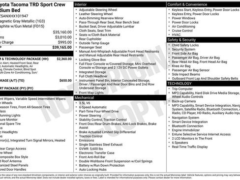 Used 2017 Toyota Tacoma TRD Sport w/ Premium & Technology Package AWD/4WD image 29