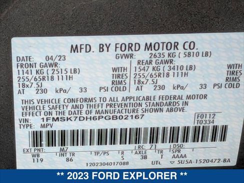 Certified 2023 Ford Explorer XLT image 24
