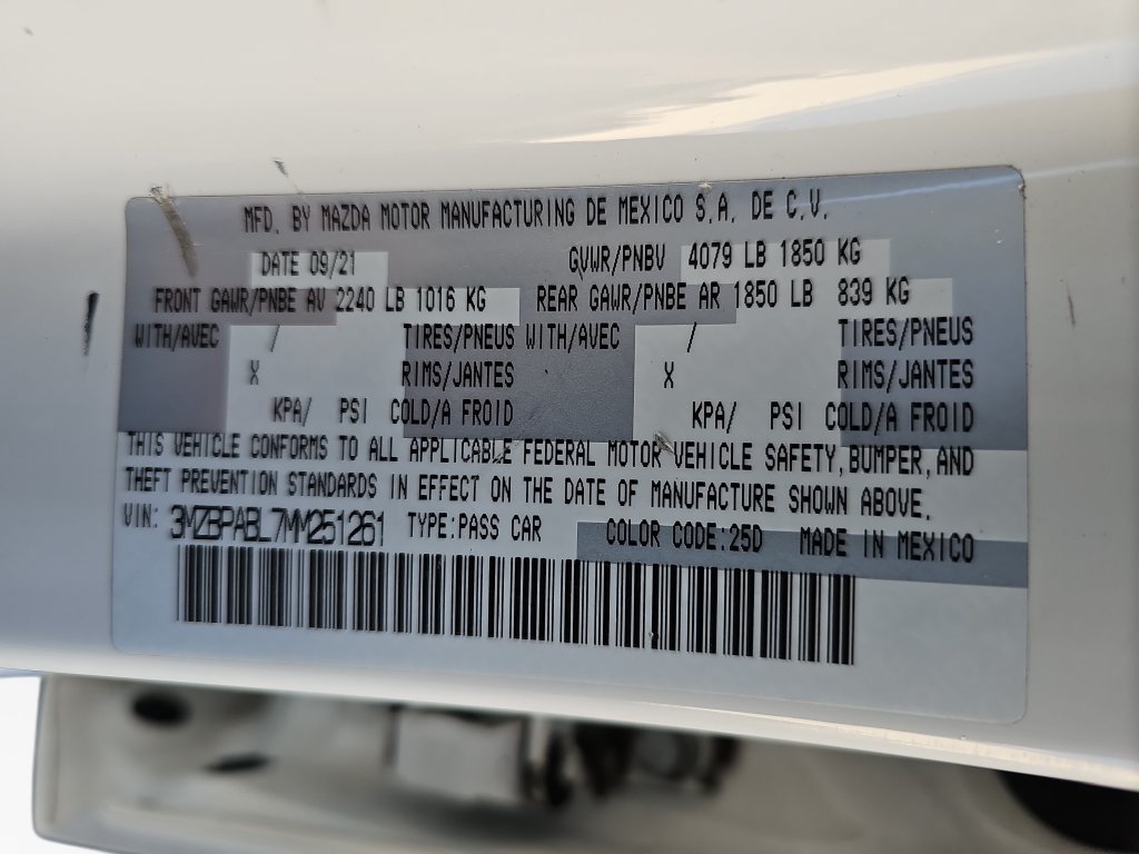 Used 2021 MAZDA MAZDA3 s FWD image 23
