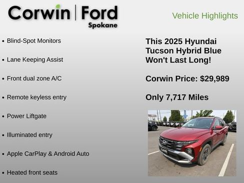 Used 2025 Hyundai Tucson Blue AWD/4WD image 6