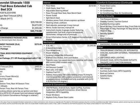 Used 2020 Chevrolet Silverado 1500 Custom Trail Boss w/ Custom Convenience Package image 7