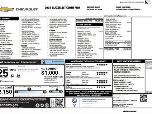Used 2024 Chevrolet Blazer LT w/ Convenience Package FWD image 4
