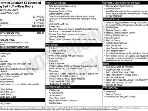 Used 2021 Chevrolet Colorado LT w/ Fleet Safety Package image 6