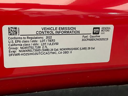 Used 2022 Chevrolet Silverado 1500 Custom w/ LPO, Dark Essentials Package RWD image 21