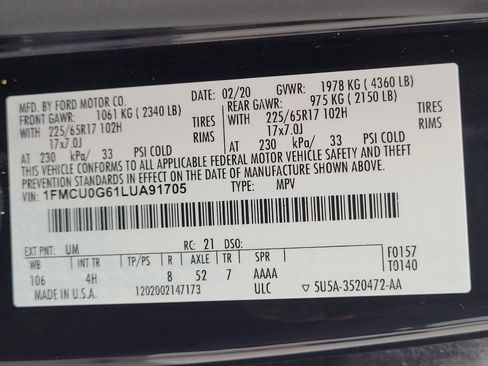 Used 2020 Ford Escape SE FWD image 33