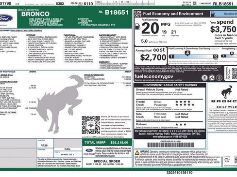 Used 2024 Ford Bronco Outer Banks AWD/4WD image 3