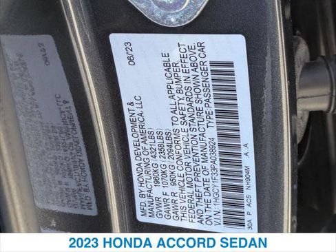 Certified 2023 Honda Accord EX image 26