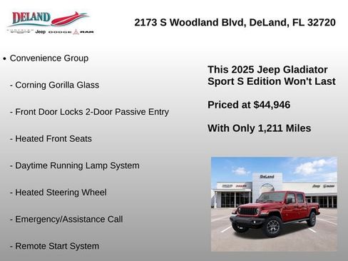 Used 2025 Jeep Gladiator Sport AWD/4WD image 30