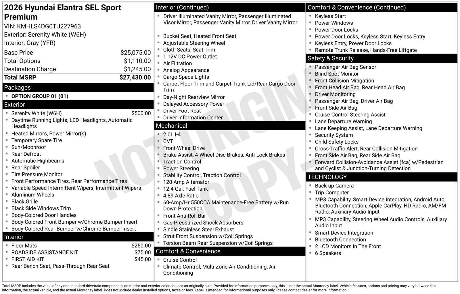 New 2026 Hyundai Elantra SEL Sport Premium FWD image 20