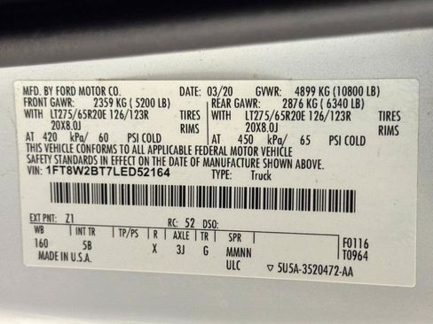 Used 2020 Ford F250 Lariat w/ Lariat Ultimate Package AWD/4WD image 39