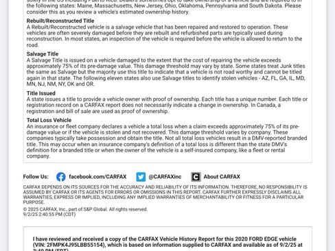 Used 2020 Ford Edge SEL w/ Cold Weather Package image 50