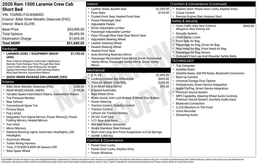 Used 2020 RAM 1500 Laramie RWD image 8
