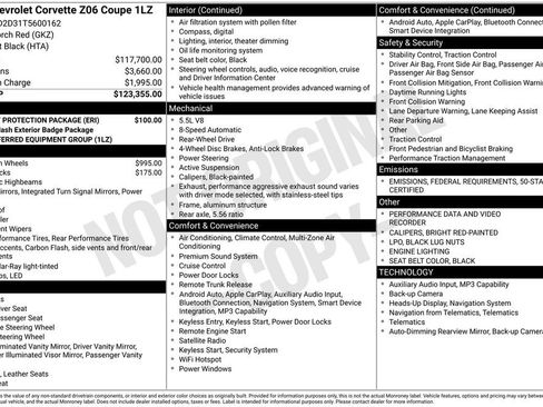 New 2026 Chevrolet Corvette Z06 w/ Battery Protection Package image 4