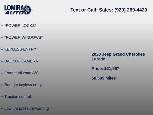 Used 2020 Jeep Grand Cherokee Laredo AWD/4WD image 7