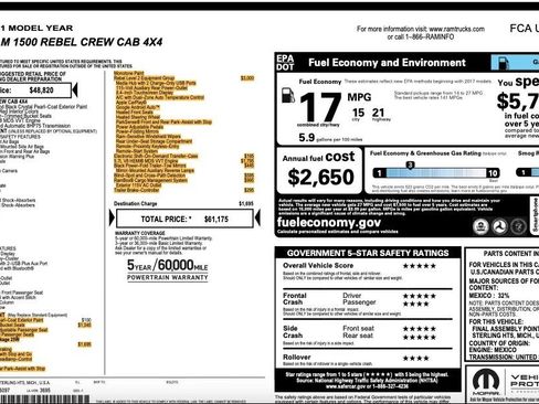 Used 2021 RAM 1500 Rebel w/ Rebel Level 2 Equipment Group image 2