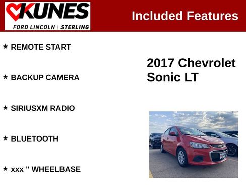 Used 2017 Chevrolet Sonic LT FWD image 2