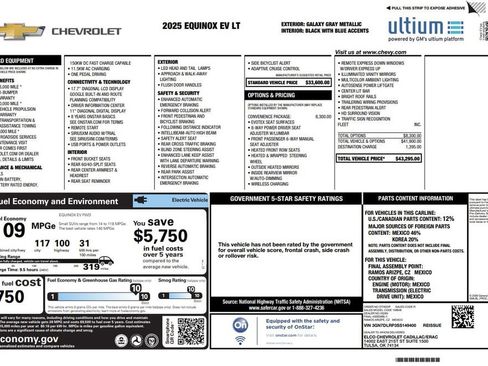 Used 2025 Chevrolet Equinox EV LT w/ Convenience Package image 3