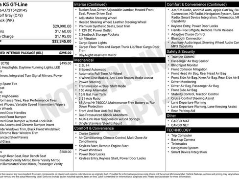 New 2026 Kia K5 GT-Line w/ GT-Line Red Interior Package image 6
