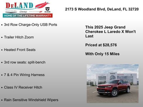 New 2025 Jeep Grand Cherokee L Laredo w/ Luxury Tech Group I image 33